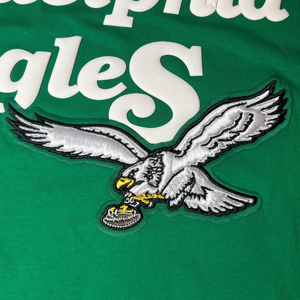 Pro Standard Philadelphia Eagles Men 3XL Green Puff Print Embroidered T-Shirt - Picture 6 of 11